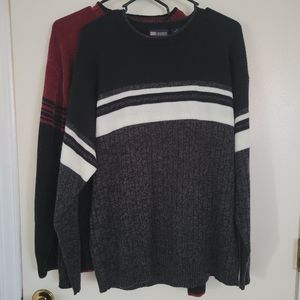 LOT of 2 - Faded Glory - Men's Acrylic Sweaters Size Large  - Very Soft